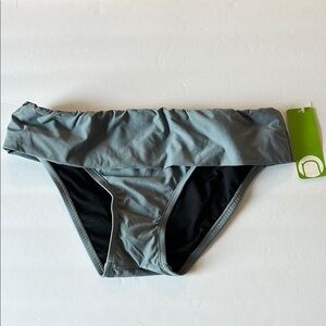 NEXT gray fold over bikini swim bottoms size small NWT